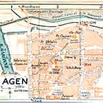 Agen map France public domain royalty free